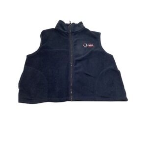 Team USA Beijing‎ 08 Olympics Fleece Vest Mens XL Navy Blue Full Zip Embroidered
